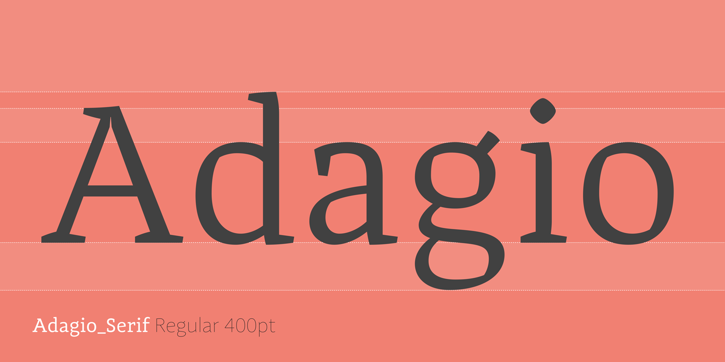 Пример шрифта Adagio Serif italic